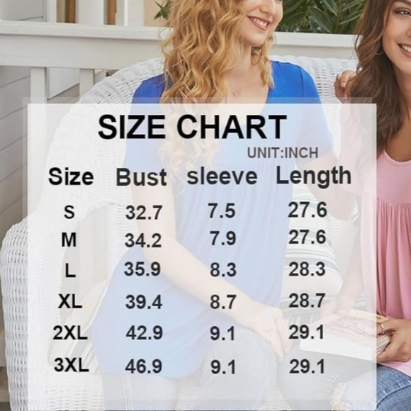 LONGYUAN Short Sleeve Tunic Blouse in Blue Daisy Size M - Picture 4 of 9